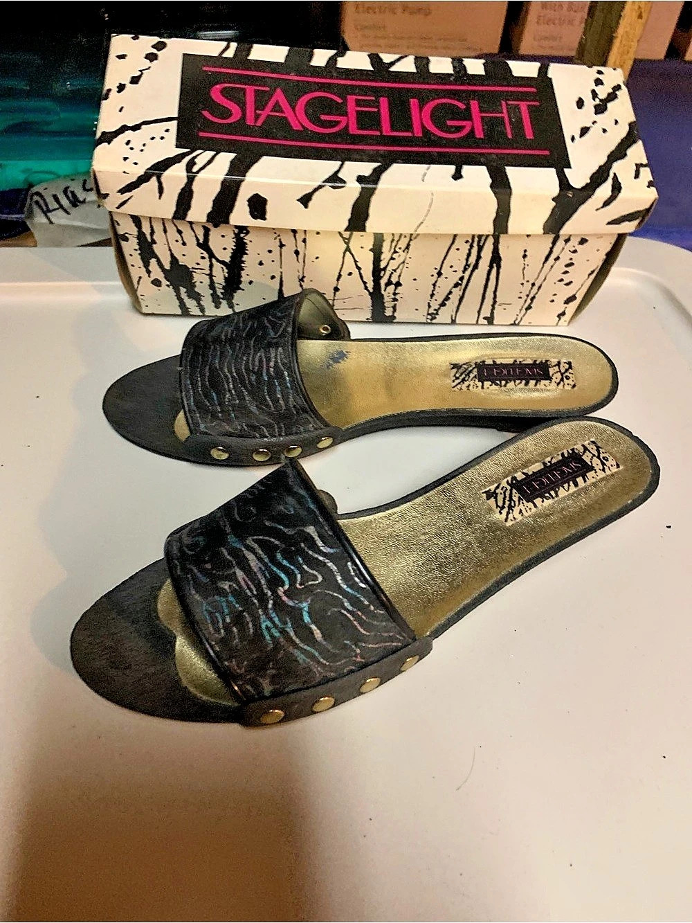 Stagelight Women's Slide Sandals Black US 8